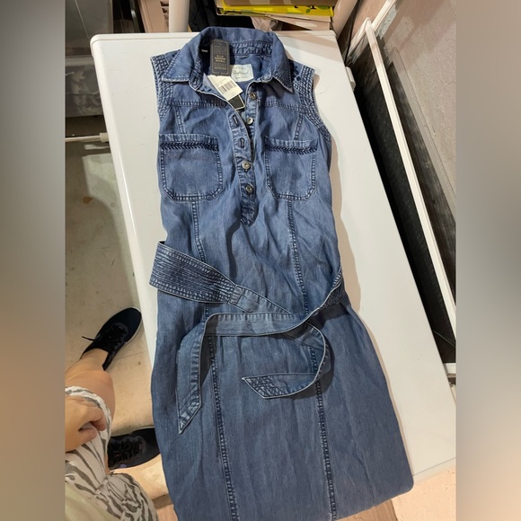 Jachs Girlfriend New York Denim Sleeveless Dress - coffeafoods.com